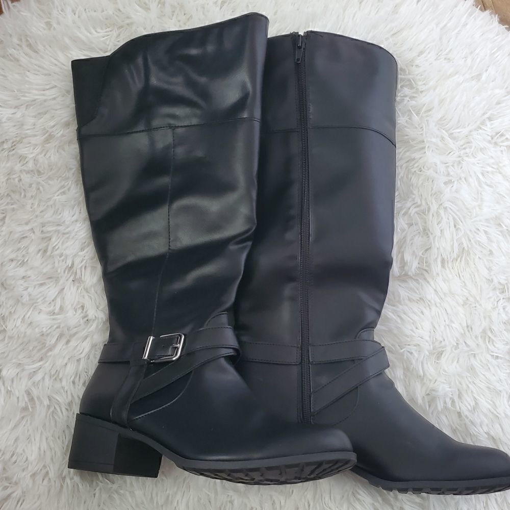 Style & Co Women's Venesa Black Riding Boots Size 8M